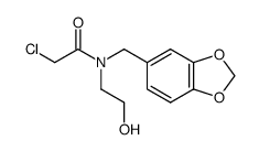 chloro-acetic acid-[(2-hydroxy-ethyl)-piperonyl-amide]结构式