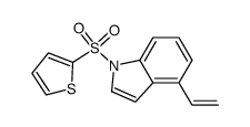 1-(2-thienylsulfonyl)-4-vinyl-1H-indole结构式