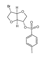 (3S,3aS,6S,6aS)-6-bromohexahydrofuro[3,2-b]furan-3-yI 4-methylbenzenesulfonate结构式