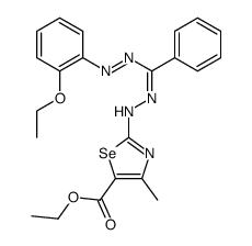 2-[5-(2-ethoxy-phenyl)-3-phenyl-formazan-1-yl]-4-methyl-selenazole-5-carboxylic acid ethyl ester结构式