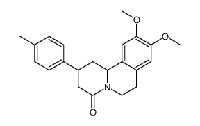 9,10-dimethoxy-2-p-tolyl-1,2,3,6,7,11b-hexahydro-pyrido[2,1-a]isoquinolin-4-one结构式