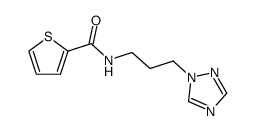 N-[3-(1H-1,2,4-triazol-1-yl)propyl]-2-thiophenecarboxamide结构式