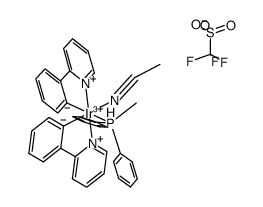 [Ir(2-phenylpyridinato)2(NCMe)(PPh2Me)][OTf] Structure