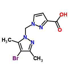 1-(4-BROMO-3,5-DIMETHYL-PYRAZOL-1-YLMETHYL)-1 H-PYRAZOLE-3-CARBOXYLIC ACID structure