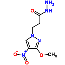 3-(3-METHOXY-4-NITRO-PYRAZOL-1-YL)-PROPIONIC ACID HYDRAZIDE结构式