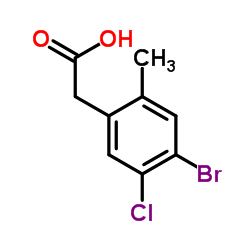 (4-Bromo-5-chloro-2-methylphenyl)acetic acid Structure
