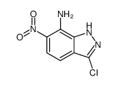 3-chloro-6-nitro-1(2)H-indazol-7-ylamine Structure