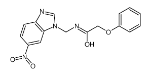 N-[(6-nitrobenzimidazol-1-yl)methyl]-2-phenoxyacetamide结构式