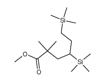 methyl 2,2-dimethyl-4,6-bis(trimethylsilyl)hexanoate结构式