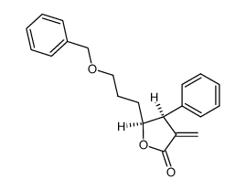 (4S,5S)-5-(3-Benzyloxy-propyl)-3-methylene-4-phenyl-dihydro-furan-2-one Structure