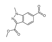 Methyl 1-Methyl-6-nitro-1H-indazole-3-carboxylate结构式