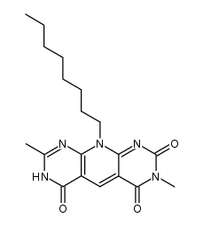 3,8-dimethyl-10-(n-octyl)pyrido[2,3-d:6,5-d']dipyrimidine-2,4,6(3H,10H,7H)-trione Structure