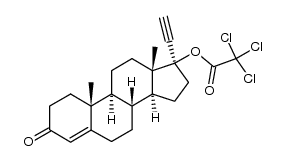 17α-Ethinyl-17β-(trichloracetoxy)-4-androsten-3-on结构式