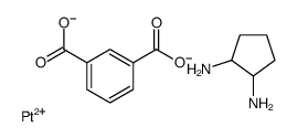benzene-1,3-dicarboxylate,cyclopentane-1,2-diamine,platinum(2+)结构式