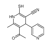 5-acetyl-6-methyl-4-pyridin-3-yl-2-sulfanyl-1,4-dihydropyridine-3-carbonitrile Structure