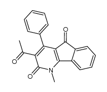 1-Methyl-3-acetyl-4-phenyl-2,5-dioxo-dihydroindeno[1,2-b]pyridine Structure