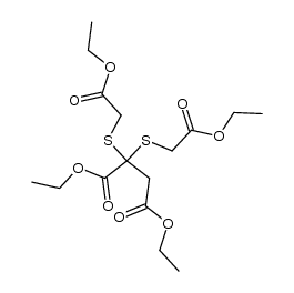 diethyl 2,2-bis-(ethoxycarbonyl-methylsulfanyl)succinate结构式