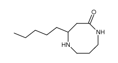 4-pentyl-1,5-diazacyclooctan-2-one结构式