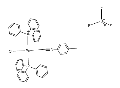 trans-{(PPh3)2Pd(CNC6H4-p-Me)Cl}BF4 Structure