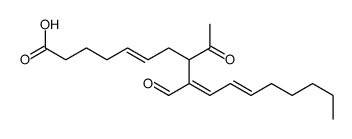 8-acetyl-9-formylheptadeca-5,9,11-trienoic acid Structure