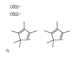 Bis(pentamethylcyclopentadienyl)dicarbonyltitanium(II) Structure