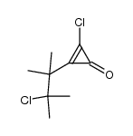 2-chloro-3-(3-chloro-2,3-dimethylbutan-2-yl)cycloprop-2-enone Structure