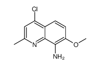 4-chloro-7-methoxy-2-methylquinolin-8-amine结构式