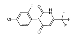 3-(4-chloro-2-fluorophenyl)-6-trifluoromethyl-2,4-(1H,3H)-pyrimidinedione Structure