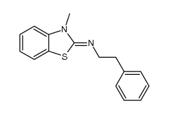 3-methyl-2-phenethylimino-2,3-dihydrobenzothiazole结构式