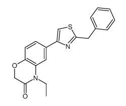 6-(2-benzyl-1,3-thiazol-4-yl)-4-ethyl-1,4-benzoxazin-3-one结构式