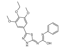 1-[5-(4-ethoxy-3,5-dimethoxyphenyl)-1,3,4-thiadiazol-2-yl]-3-phenylurea结构式