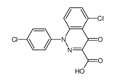 1-(4'-chlorophenyl)-5-chloro-1,4-dihydro-4-oxo-cinnoline-3-carboxylic acid Structure