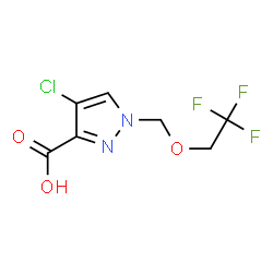 4-Chloro-1-[(2,2,2-trifluoroethoxy)methyl]-1H-pyrazole-3-carboxylic acid Structure