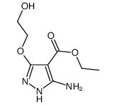 ethyl 3-amino-5-(2-hydroxyethoxy)-1H-pyrazole-4-carboxylate structure