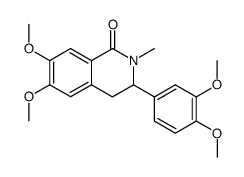3-(3,4-dimethoxyphenyl)-6,7-dimethoxy-2-methyl-3,4-dihydro-1(2H)-isoquinolinone结构式