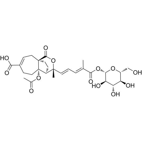 Pseudolaric acid C2-O-β-D-glucoside结构式