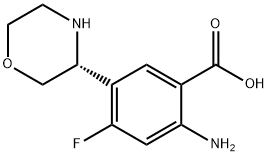 (R)-2-Amino-4-fluoro-5-morpholin-3-yl-benzoic acid Structure