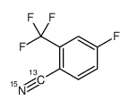 4-fluoro-2-(trifluoromethyl)benzonitrile结构式