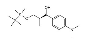 3-t-butyldimethylsilyloxy-1-(4'-N,N-dimethylaminophenyl)-2-(S)-methyl-1-propanol Structure