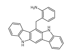 6-[(o-aminophenyl)methyl]-5,11-dihydroindolo[3,2-b]carbazole Structure