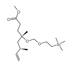 (4S,6R)-methyl 4,6-dimethyl-4-(2-trimethylsilylethoxymethoxy)oct-7-enoate结构式