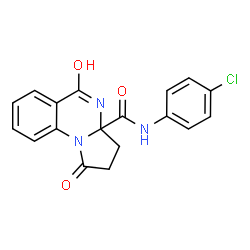 N-(4-chlorophenyl)-5-hydroxy-1-oxo-2,3-dihydropyrrolo[1,2-a]quinazoline-3a(1H)-carboxamide结构式