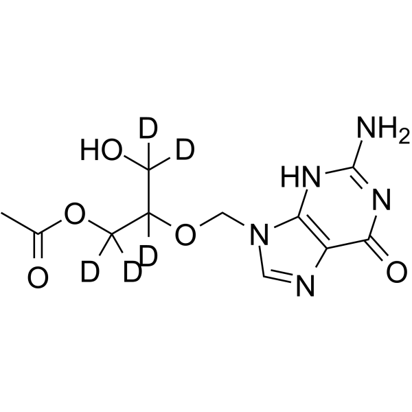 Ganciclovir mono-O-acetate-d5结构式