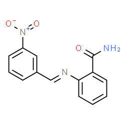 2-({3-nitrobenzylidene}amino)benzamide结构式