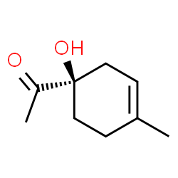 Ethanone, 1-(1-hydroxy-4-methyl-3-cyclohexen-1-yl)-, (R)- (9CI) Structure