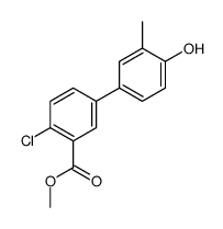 methyl 2-chloro-5-(4-hydroxy-3-methylphenyl)benzoate结构式