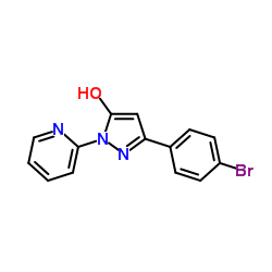 3-(4-Bromophenyl)-1-(2-pyridinyl)-1H-pyrazol-5-ol Structure