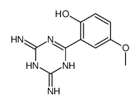 2-(4,6-Diamino-1,3,5-triazin-2-yl)-4-methoxyphenol Structure