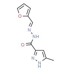 (E)-N-(furan-2-ylmethylene)-3-methyl-1H-pyrazole-5-carbohydrazide Structure