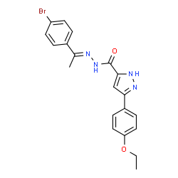 (E)-N-(1-(4-bromophenyl)ethylidene)-3-(4-ethoxyphenyl)-1H-pyrazole-5-carbohydrazide Structure